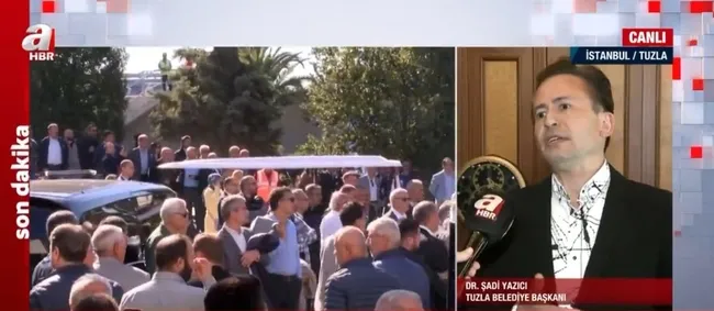 İSKİ tesis açılışında AK Partili Tuzla Belediye Başkanı Sadi Yazıcı’ya saldırı