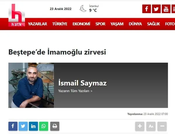 İsmail Saymaz’dan ’Beştepe’de İmamoğlu zirvesi’ algısı: Yalanı ortaya çıkınca özür dilemek zorunda kaldı
