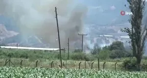 Sazlık alanda çıkan yangın korkuttu
