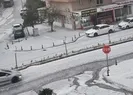 Dolu yağışı! İlçe beyaza boyandı