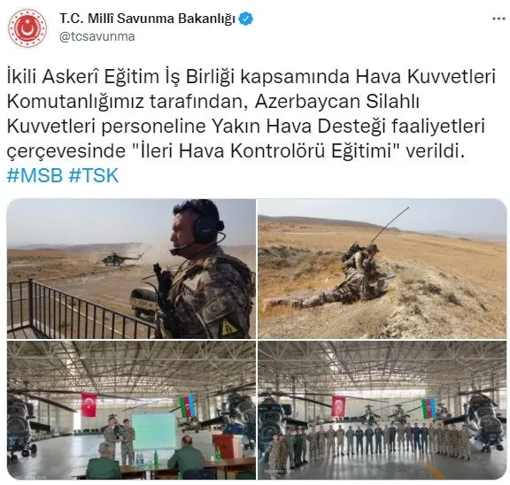 MSB: Azerbaycan Silahlı Kuvvetleri personeline ileri hava kontrolörü eğitimi verildi - 1
