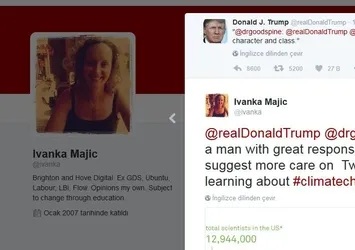 Trump Twitter hesabında "Ivanka"ları karıştırdı