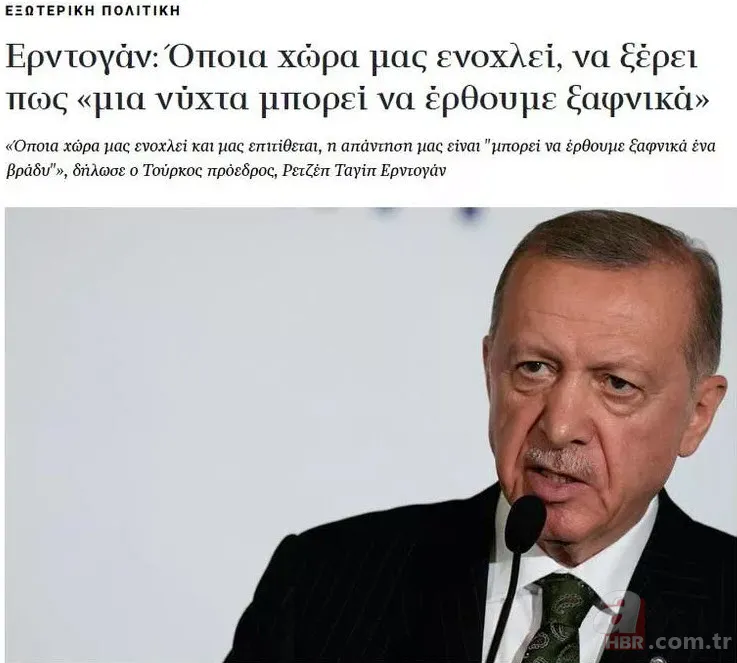 Başkan Erdoğan'ın sözleri Yunan basınını salladı! Erdoğan geri adım atmıyor: Olağanüstü meydan okuma 9