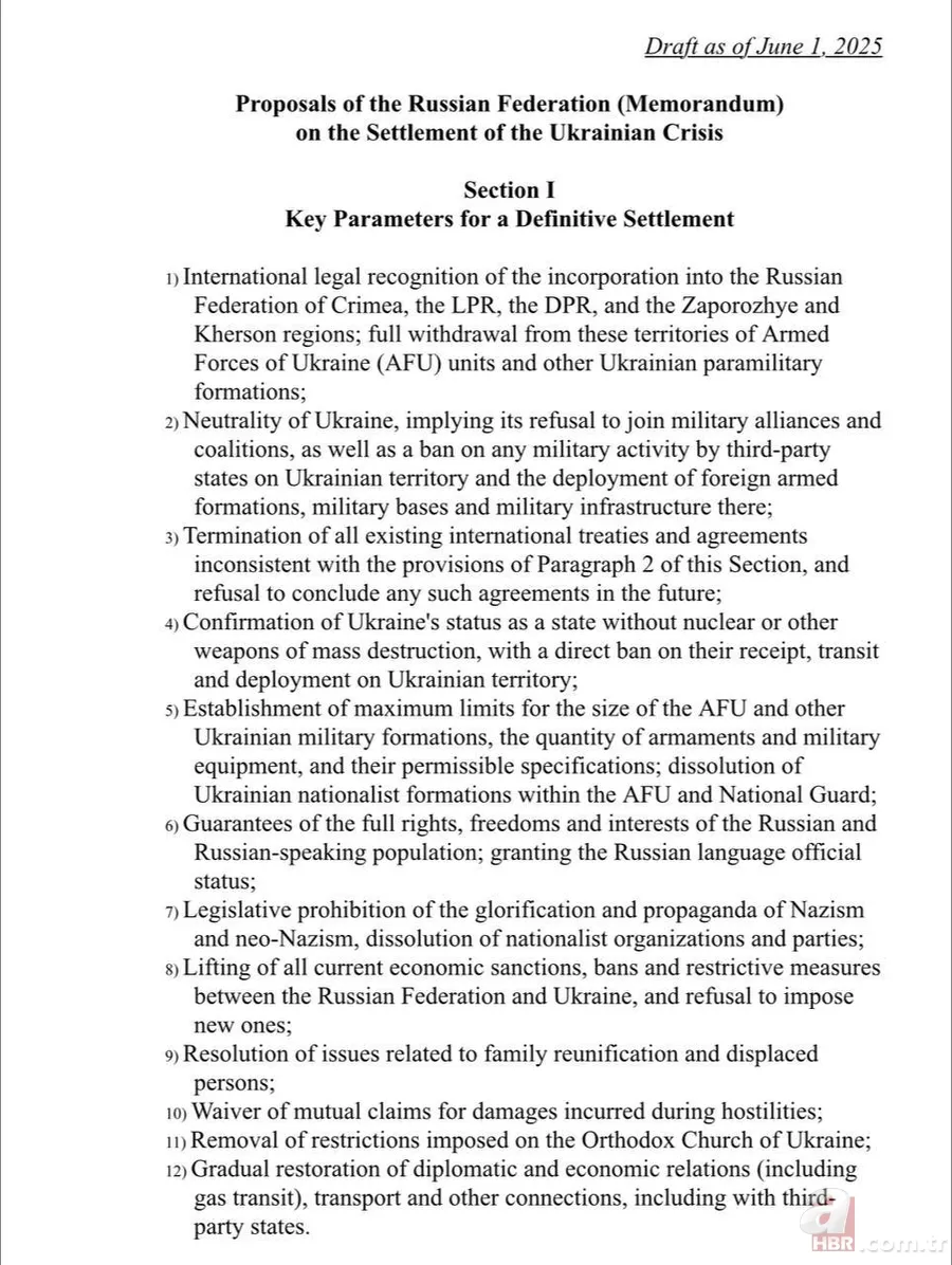İstanbul müzakerelerinden ne çıktı? Moskova'dan Kiev'e 12 maddelik barış taslağı! Kremlin Kiev'den ne istiyor? İşte tam metni ve ayrıntılar... 6