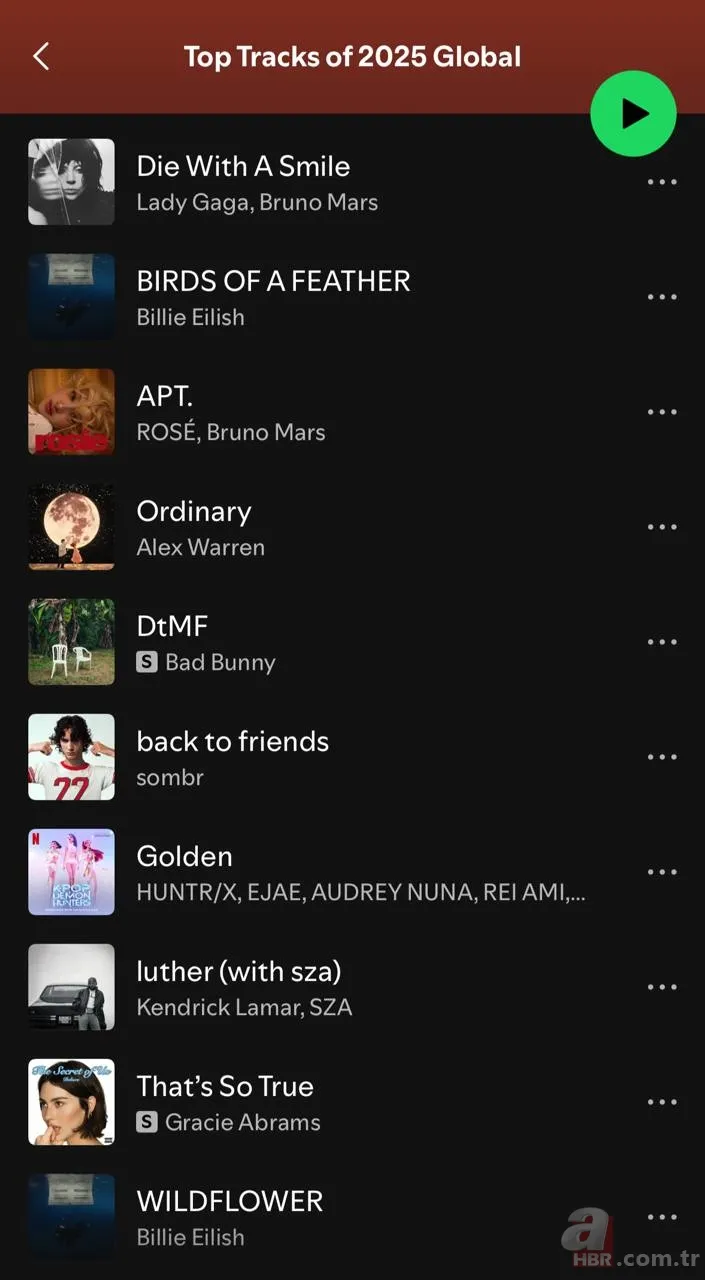 Spotify Wrapped 2025 belli oldu! Spotify özet nasıl bakılır? İşte en çok dinlenen şarkılar 6