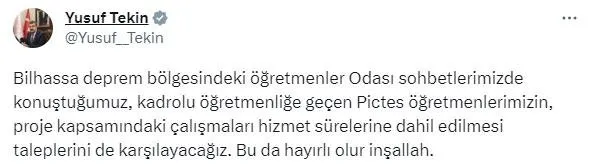 1687035244652.jpg Millî Eğitim Bakanı Yusuf Bakan Tekin sosyal medyada duyurdu! Öğretmenlere "zorunlu hizmet affı" müjdesi! Karar Resmi Gazete'de yayımlandı - 2