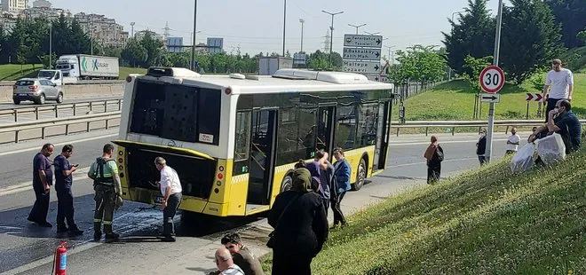 İETT otobüsü alev aldı! Yolcular büyük panik yaşadı