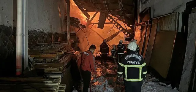 Kahramanmaraş’ta ahşap fabrikasında çıkan yangın kontrol altına alındı