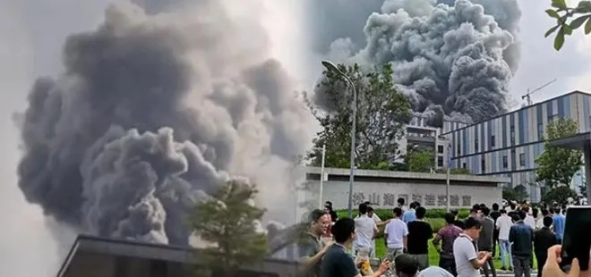 Huawei laboratuvarında dev yangın! Korkutan görüntüler...