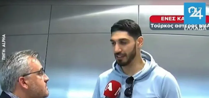 FETÖ'cü hain Enes Kanter'den çirkin propaganda! Yunan bayrağına sarılıp Türkiye’ye saldırdı