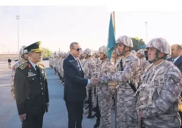 Erdoğan’a milli tüfekli karşılama