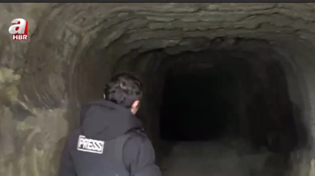 A Haber YPG'nin tünellerine araçla indi