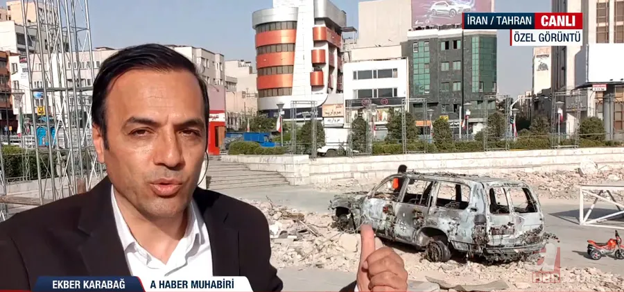 Dünyanın merak ettiği Tahran sokaklarından tek canlı yayın A Haber’de! İşte İsrail'in vurduğu ambulans 13