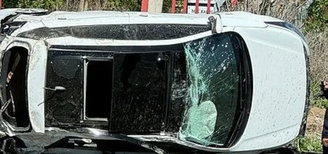 Ankara’da kontrolden çıkan araç takla attı: 2 yaralı