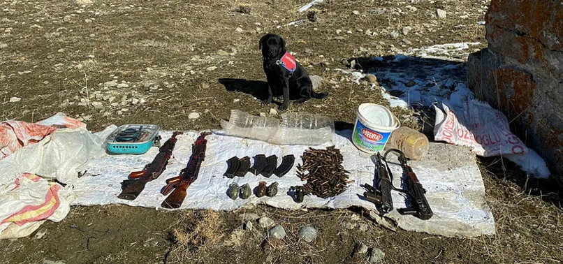 Van'da PKK'lı teröristlere ait silah ve mühimmat bulundu