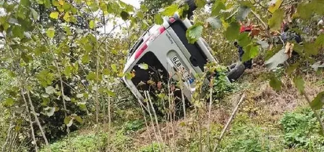 Ordu'da kamyonet devrildi! 1 kişi yaralandı