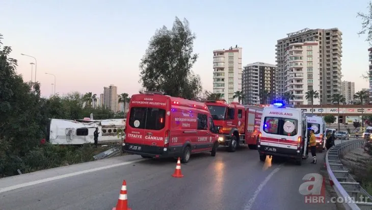 Adana’da yolcu otobüsü şarampole devrildi! Ölü ve yaralılar var...