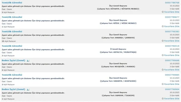 KPSS puan şartı yok! En az ilkokul mezunu 4.832 temizlik görevlisi alınacak | İŞKUR Ekim ayı ilanları