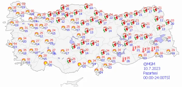 1688674243701.png Sağanak yağış yolda! Meteoroloji il il uyardı! Bu sefer kuvvetli geliyor... - 7
