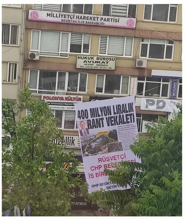 CHP'li Beşiktaş Belediyesi'nden 400 milyonluk rant vurgunu! İBB ekipleri pankarta müdahale etti - 3