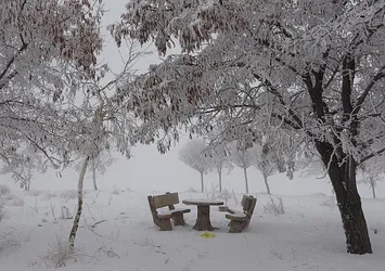 Bitlis'te soğuk hava manzarası hayran bıraktı