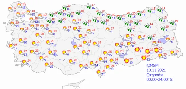 1636124700988.png Sıcaklıklar bir anda düşecek! Sağanak yağış geliyor! Meteoroloji'den çok sayıda ile son dakika uyarısı... İstanbul Ankara İzmir hava durumu - 10