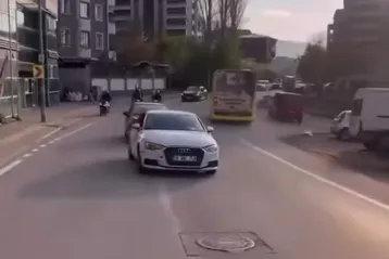 Bursa'da düğün konvoyunda tehlikeli şov