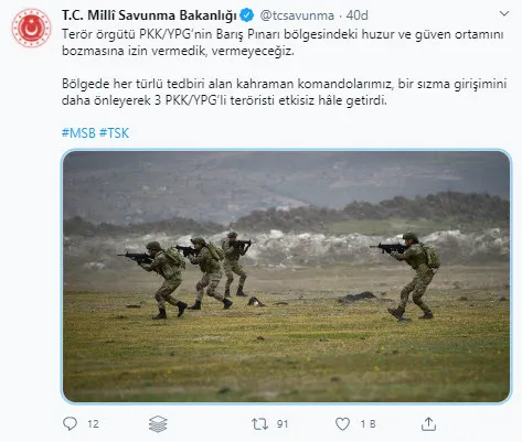 Son dakika: MSB duyurdu: Sızma girişiminde bulunan teröristlere ağır darbe! - 1