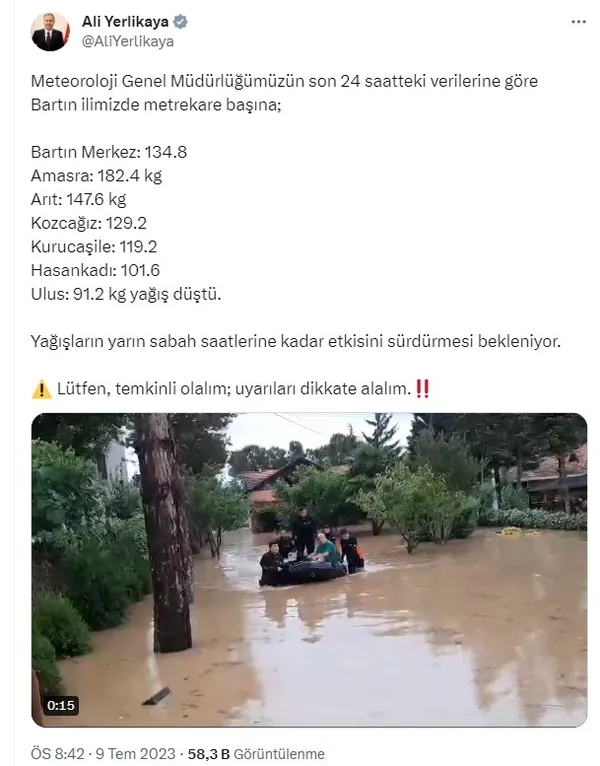 Sel bölgesinde son durum! Devlet tüm imkanlarıyla seferber oldu | Doğu Karadeniz’e flaş uyarı! Bakan Ali Yerlikaya duyurdu