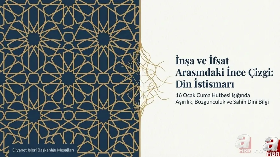 16 Ocak Cuma hutbesi konusu: Din istismarına ve aşırılığa dikkat çekildi 1