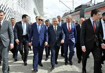 Bakü-Tiflis-Kars Demiryolu'nda test sürüşü