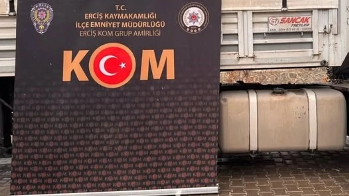 Erciş'te 844 litre kaçak akaryakıt yakalandı