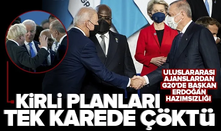 Uluslararası ajanslardan G20’de Başkan Erdoğan hazımsızlığı! Kirli planları tek karede çöktü