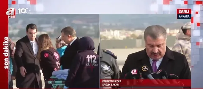 Gazzeli hastalar Türkiye’de! Sağlık Bakanı Fahrettin Koca karşıladı