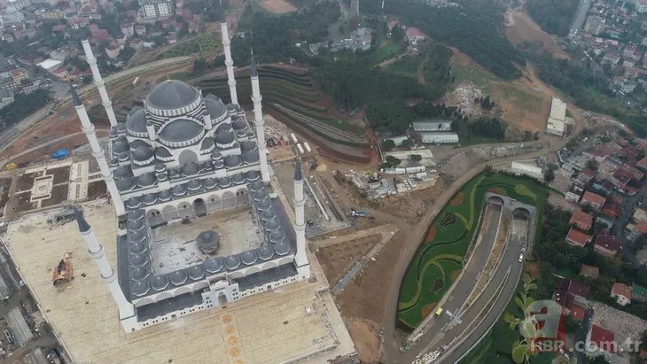 Çamlıca Camii’nin son hali havadan görüntülendi! Etrafı yemyeşil olacak