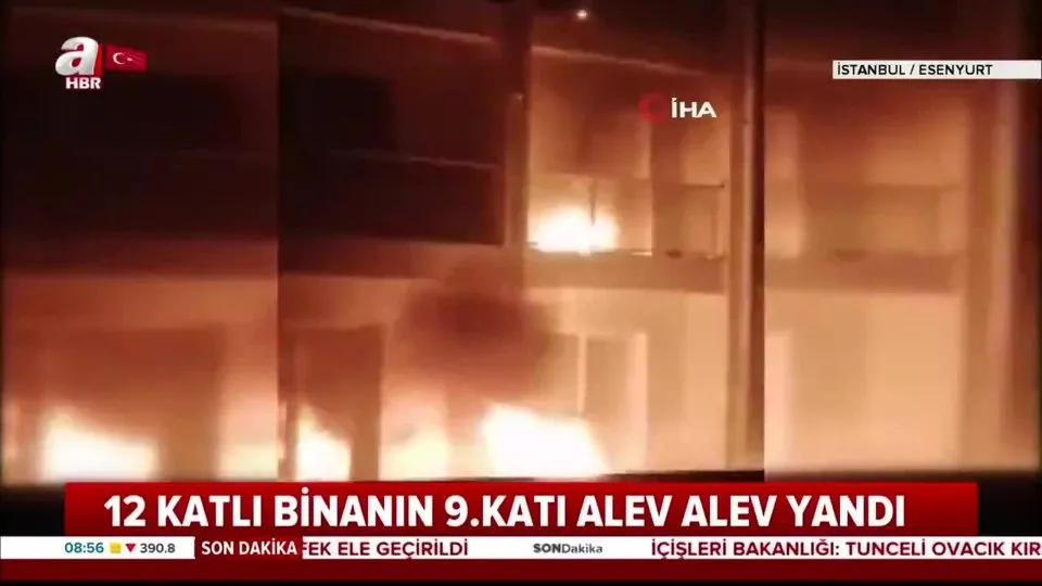 Istanbul Esenyurt Ta Korkutan Yangin Ahaber Video Izle