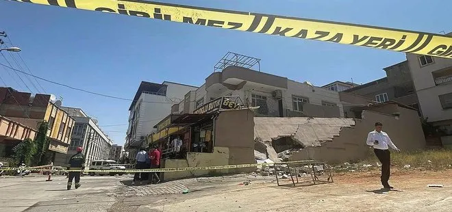 Gaziantep’te hasarlı iki bina çöktü! Yaralılar var