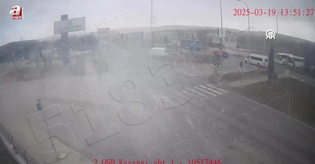 Kütahya'da trafik kazaları KGYS kameralarında