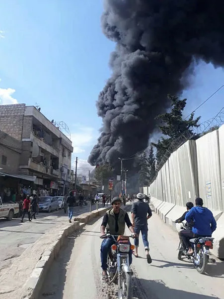 Son dakika: Afrin’de patlama: Çok sayıda ölü ve yaralı var - 1