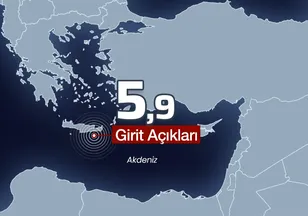 Ege Denizi'nde 5.9 büyüklüğünde deprem
