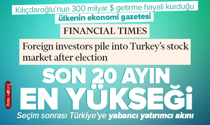 Yabancı yatırımcıdan Türk borsasına akın