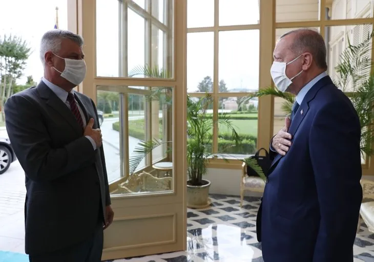 Başkan Erdoğan Kosova Cumhurbaşkanı Taçi ile bir araya geldi