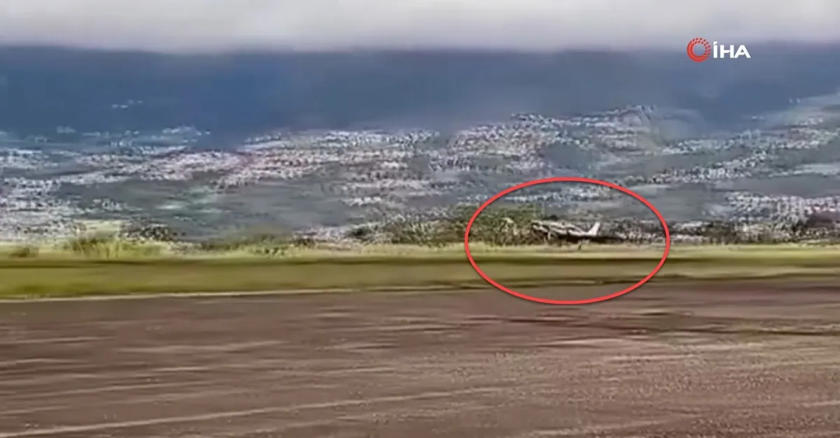 Uçak havalandıktan saniyeler sonra böyle düştü