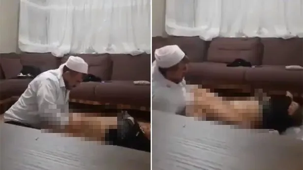 Sahte hocanın taciz anları mide bulandırdı! Kamera anbean kaydetti...