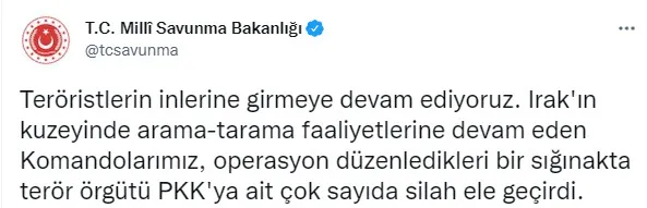 Komandolar terör örgütü PKK'ya ait silahları ele geçirdi - 2