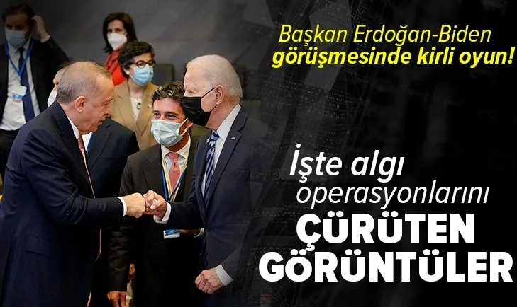 Başkan Erdoğan-Biden görüşmesinde kirli oyun! İşte algı operasyonlarını çürüten görüntüler
