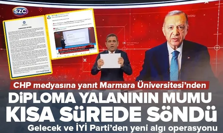 Diploma yalanına atlayan CHP medyasına ters köşe