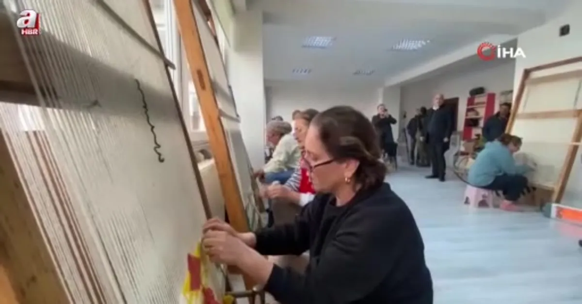 Hopalı kadınların sepet ve kilim kursu