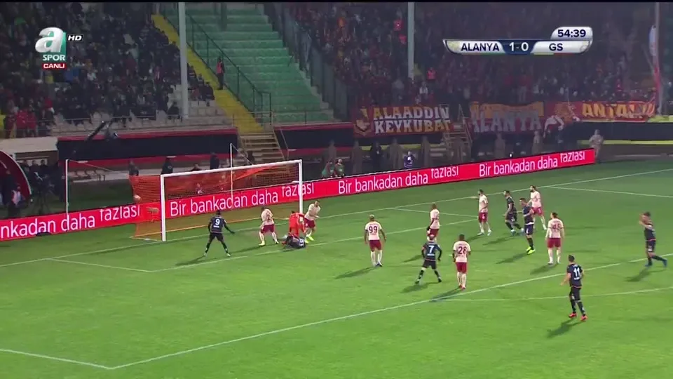 Alanyaspor 2 - 0 Galatasaray golü izle!
