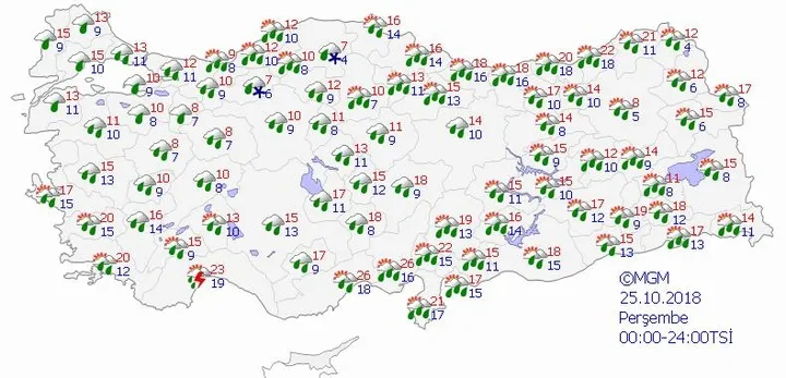 24 Ekim Çarşamba hava durumu! Bugün hava nasıl olacak? - 4